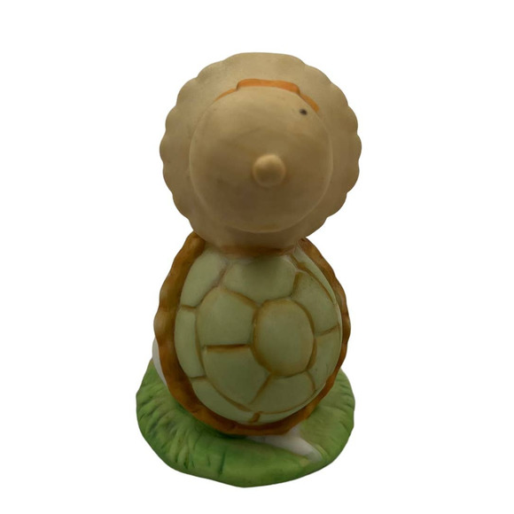 Vintage Ceramic Figurine Turtle W Lady Bug #8877 Collectable Decor Cottage - Picture 2 of 7